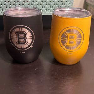 Boston Bruins black and gold 12oz stainless steel tumbler set